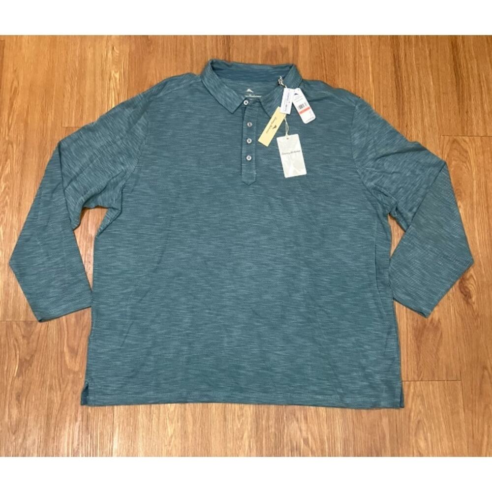 Tommy Bahama Men's Golden Sands Long-Sleeve Polo Shirt 3XL